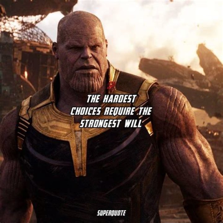 The Profound Sacrifice of Thanos: A Quote to Ponder